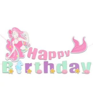 PartyPal Zeemeermin slinger | Happy Birthday | 300 cm