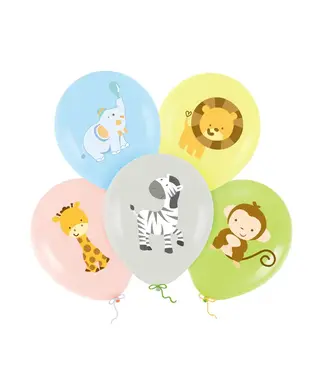 PartyPal Ballonnen set jungle dieren | 5 stuks