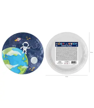 PartyPal Bordjes ruimte planeten | 8 stuks
