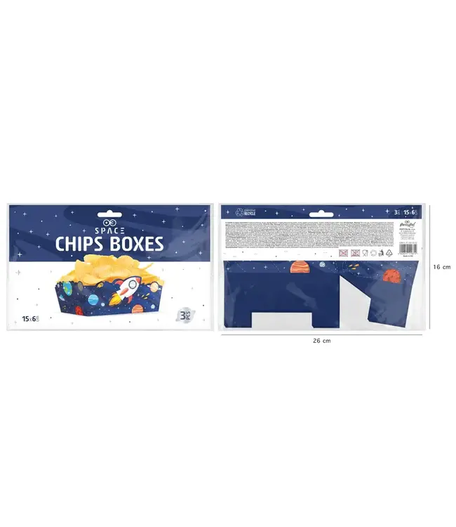 Chipsbakjes ruimte | 3 stuks