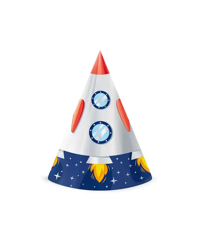 Feesthoedjes ruimte | 6 stuks