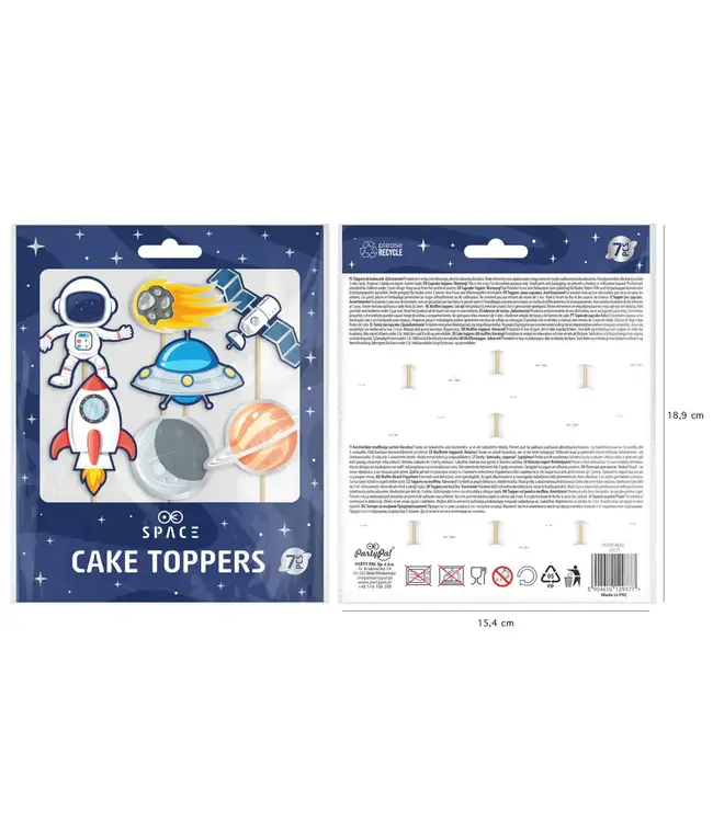 Taarttoppers ruimte | 7 stuks