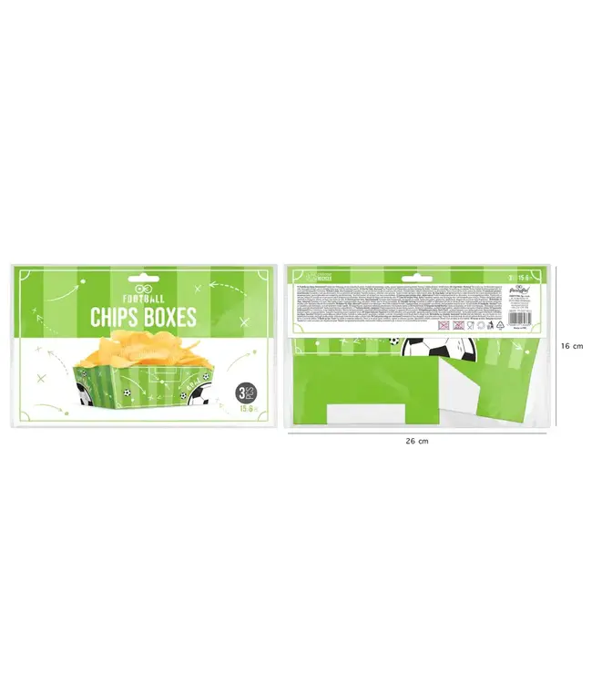 Chipsbakjes voetbal | 3 stuks