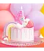 Unicorn kaarsje | cijfer 4