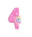Unicorn kaarsje | cijfer 4