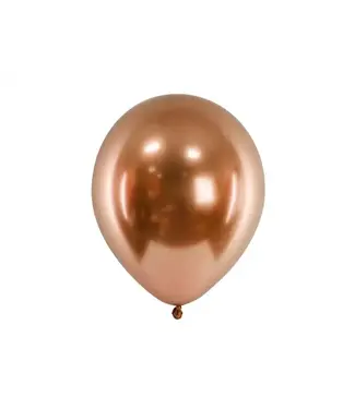PartyDeco Ballonnen koper CHROME | Zak 50 stuks