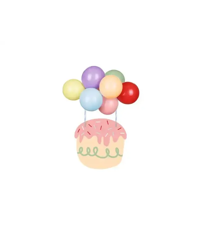 Ballonnen taarttopper regenboog |29 cm