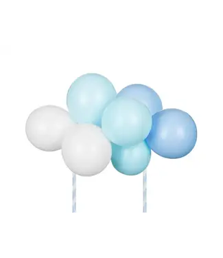 PartyDeco OUTLET Ballon taarttopper blauw | 29 cm