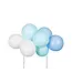 PartyDeco Ballon taarttopper blauw | 29 cm