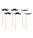 PartyDeco Props Snorren | Zwart | 6 stuks