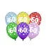 PartyDeco Ballonnen 60 jaar - metallic gekleurd met sterren | 6 stuks