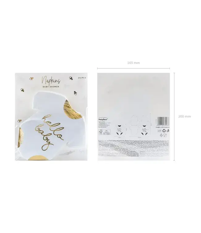 Servetten rompertje Hello Baby | 20 stuks