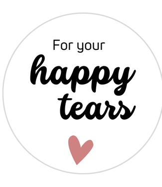 Feestdeco Wedding Stationary Stickers Happy Tears | Rosegoud | Zakje 20 stuks