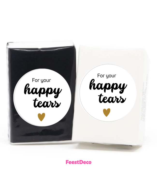 Stickers Happy Tears | Goud | Zakje 20 stuks