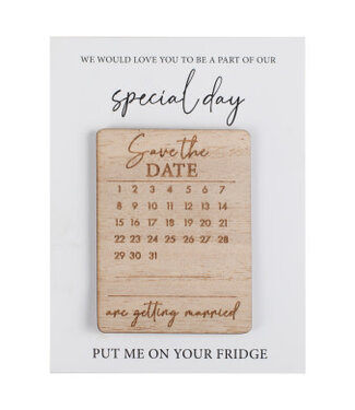 Ginger Ray Save the date magneet bruiloft | hout | 10 stuks