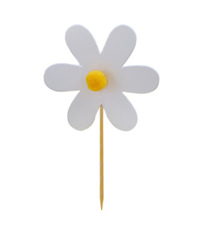 Cupcaketopper madeliefje | 12 stuks