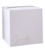 Enveloppendoos | Wit met gouden tekst | 25 x 25 x 25cm
