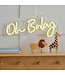 Neon bord 'Oh baby' | 17 x 34 cm