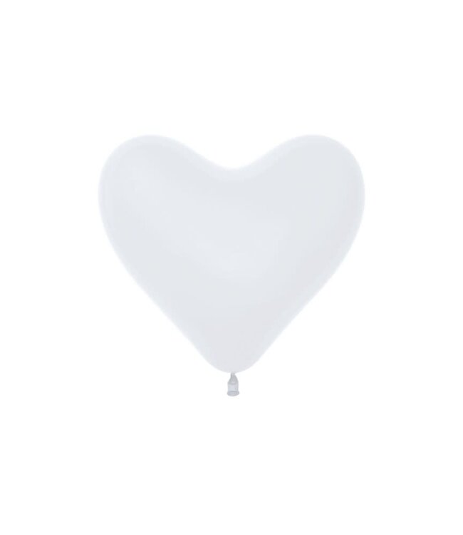 Sempertex Hartballonnen wit | 12" = 30 cm | 50 stuks
