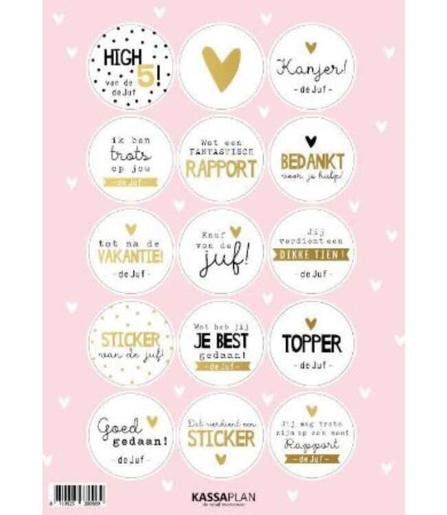 KP Stickervel A5 | De juf