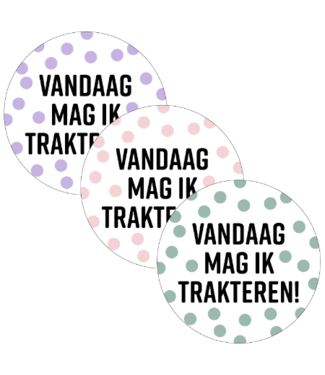 KP Stickers Vandaag mag ik trakteren | 20 stickers