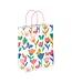 OUTLET Cadeautasje bloemen | Gouden glitters / wit | 26 x 32 x 12