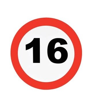 Verkeersbord 16 jaar