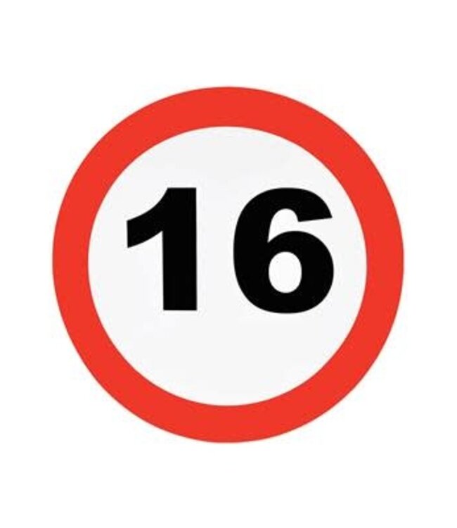 Verkeersbord 16 jaar