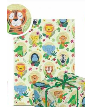 Cadeaupapier Jungledieren | 70 x 200cm