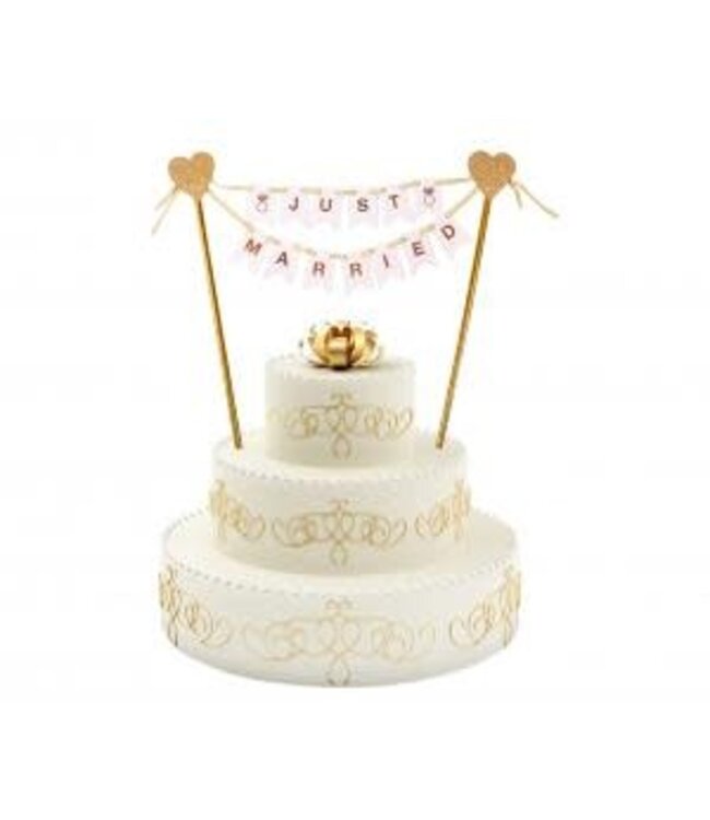 Taarttopper Just Married | Vlaggenlijn
