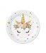 Papieren bordjes Unicorn | 18cm | 6 stuks