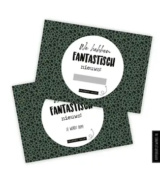 Hippe kaartjes Kraskaart | Je wordt oom | Groen