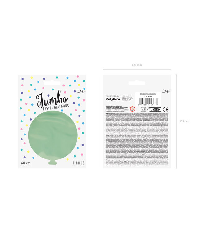 Reuzeballon pastel pistache | 60 centimeter