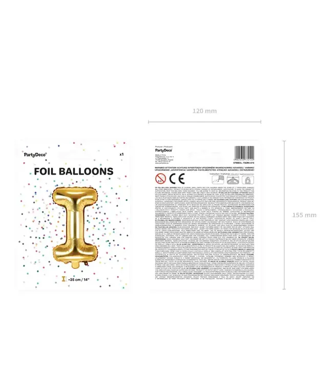 Folieballon I - Goud 35cm