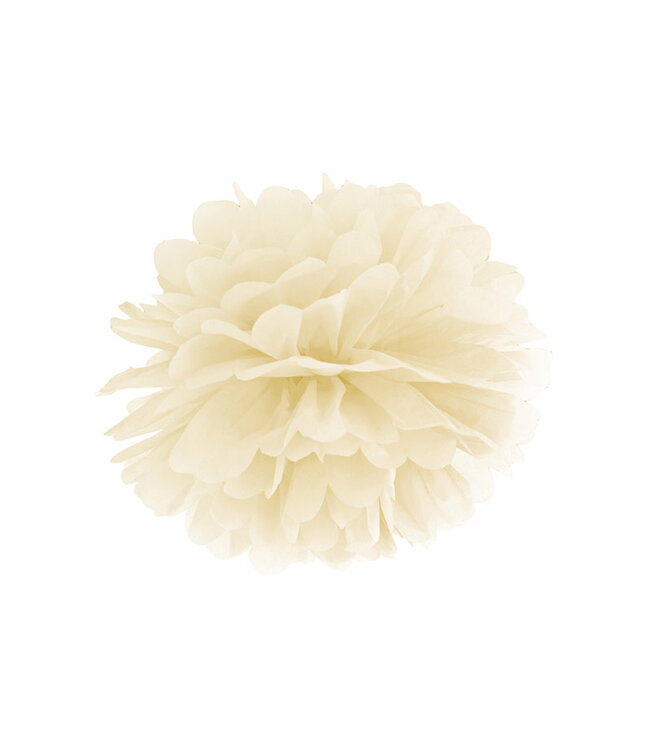 Pompom creme/ivoor - 25 cm