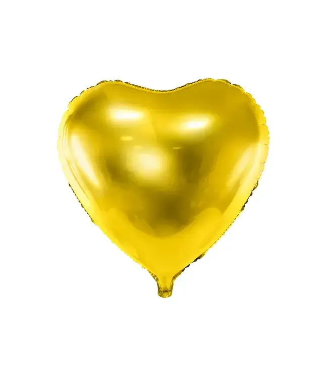 Folieballon Hart Goud | 45 cm