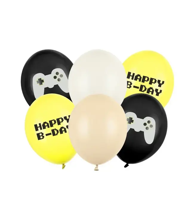 PartyDeco Ballonnenmix happy birthday | game | 6 stuks