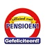 Huldebord XL - Officieel met pensioen - 50x50 cm
