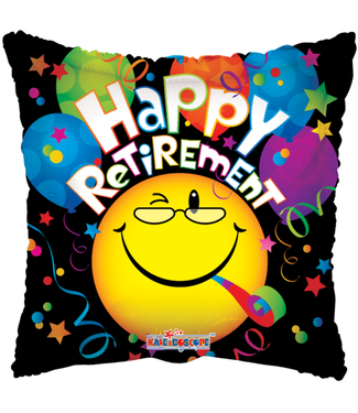 Globos Folieballon 'Happy retirement' smiley | 40 cm