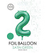 Globos Cijferballon 2 | Groen | 86 cm