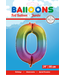 OUTLET Cijferballon 0 | Regenboog | 86 cm