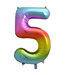 Cijferballon 5 | Regenboog | 86 cm