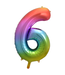 Cijferballon 6 | Regenboog | 86 cm