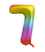Cijferballon 7 | Regenboog | 86 cm