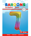 Globos Cijferballon 7 | Regenboog | 86 cm