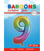 Cijferballon 9 | Regenboog | 86 cm