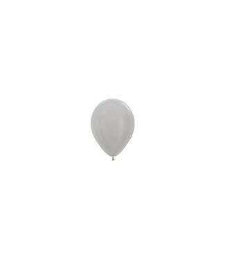 Sempertex Ballonnen Pearl Silver MINI | 5" = 12 cm | 50 stuks