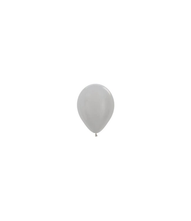 Sempertex Ballonnen Pearl Silver MINI | 5" = 12 cm | 50 stuls