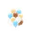 PartyDeco Ballonnen mix | wit, beige, bruin en blauw | 10 stuks