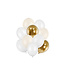 PartyDeco Ballonnen mix | wit, beige, goud | 10 stuks